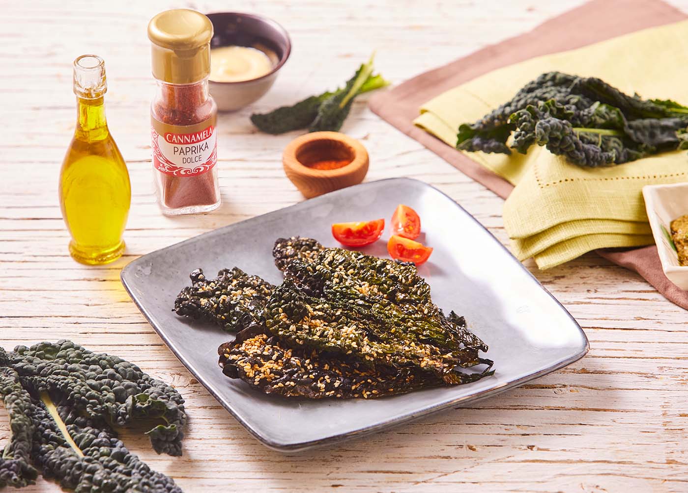Kale chips with paprika Ricetta Cannamela