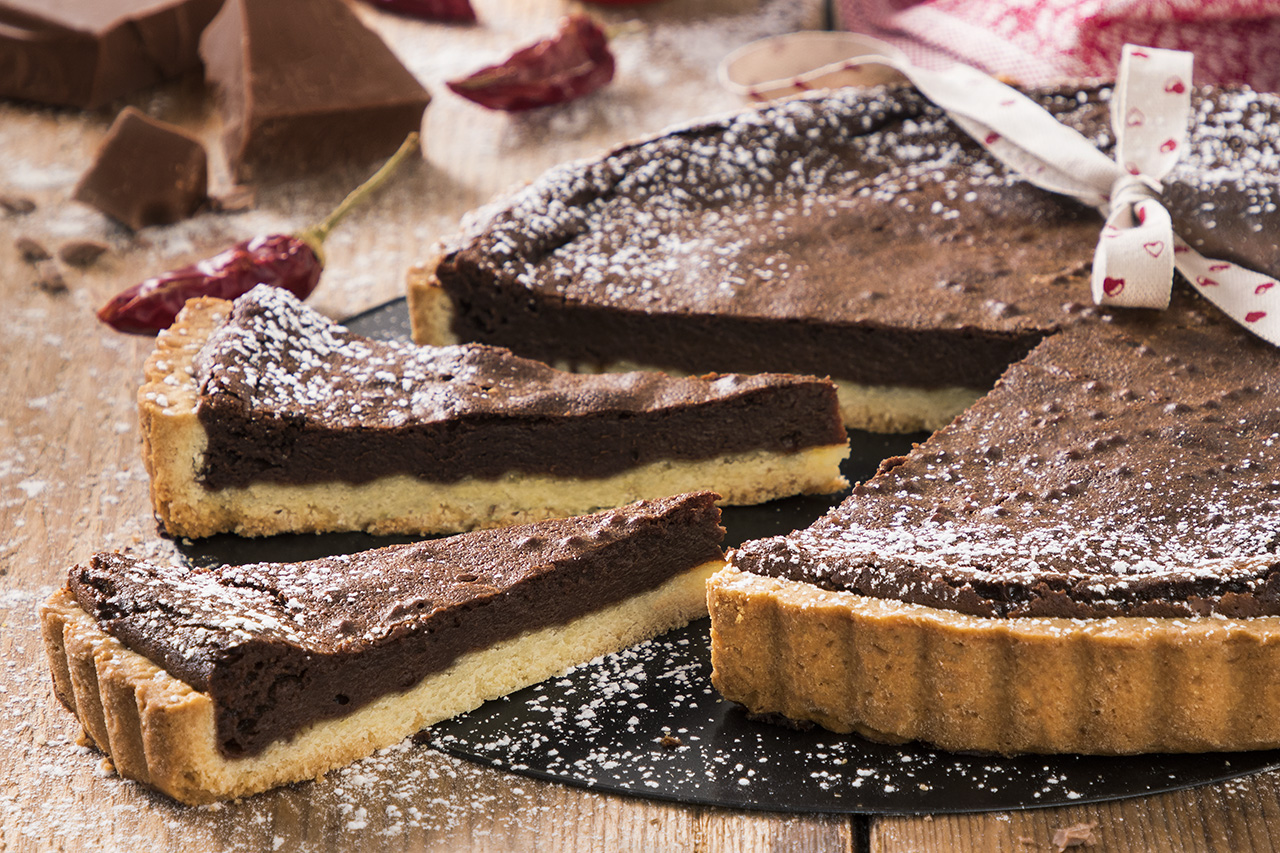 Chocolate and chilli tart - Ricetta - Cannamela