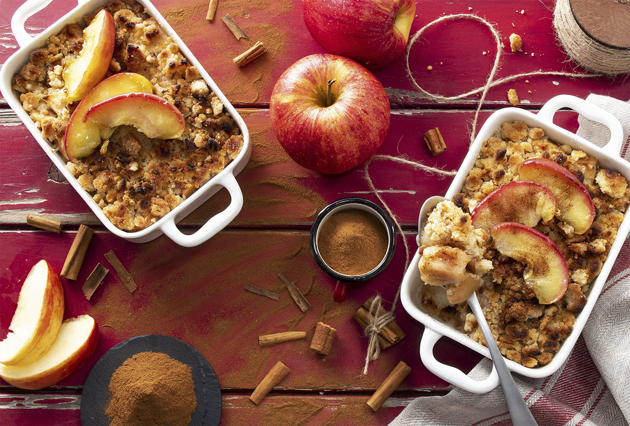 Cinnamon Apple Crumble - Ricetta - Cannamela