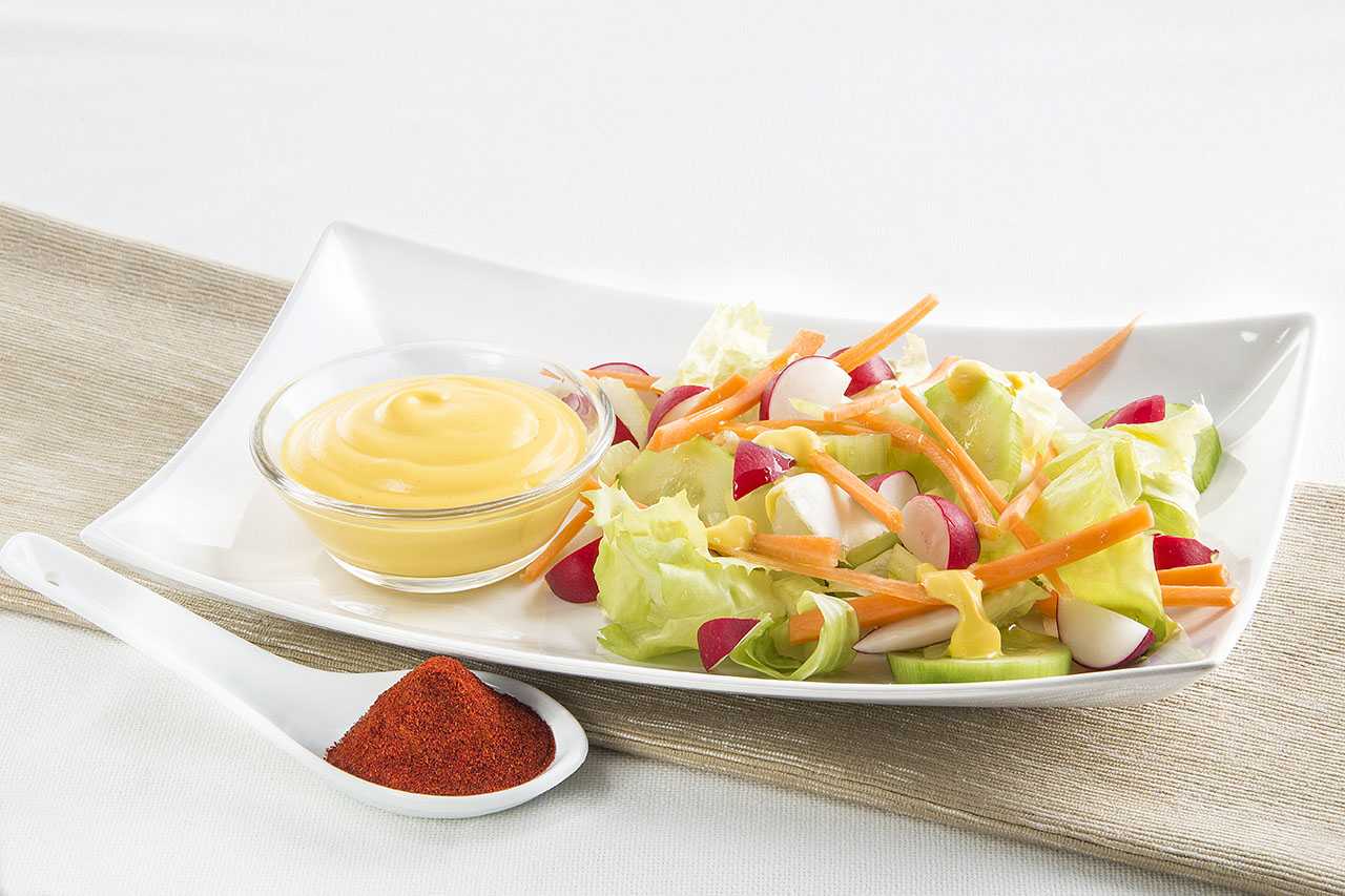 Insalata mista con salsa allo yogurt e zafferano Ricetta Cannamela